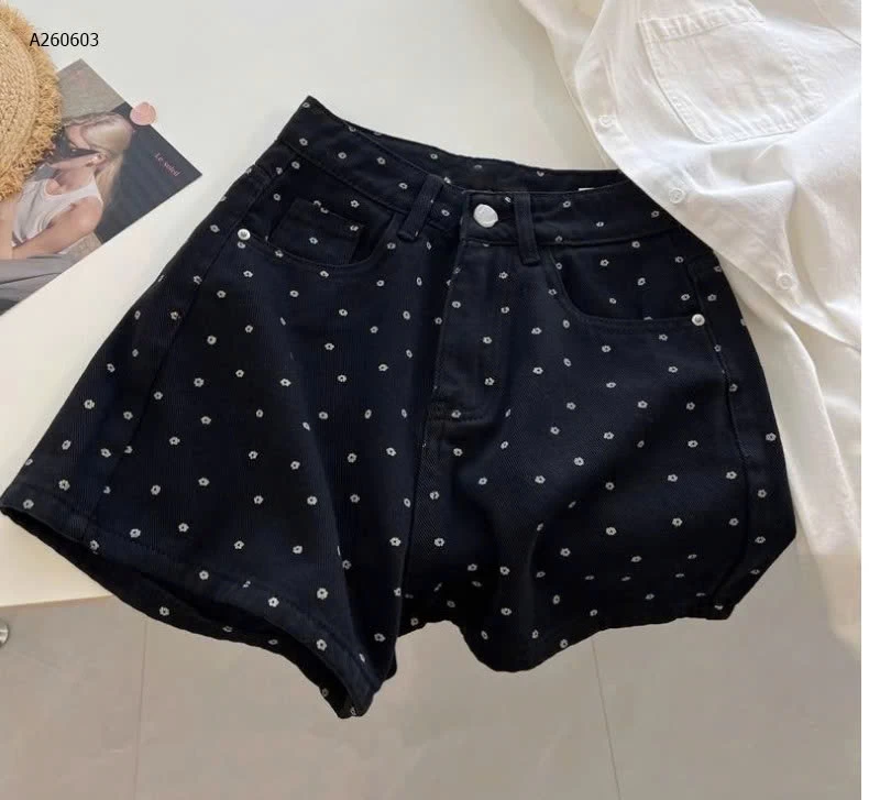 QUẦN SHORT CHẤM BI HOA NỮ   - sỉ 130k