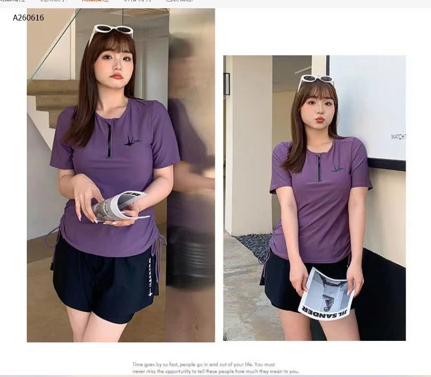 BỘ BƠI THỂ THAO CỘC TAY NỮ - sỉ 120k