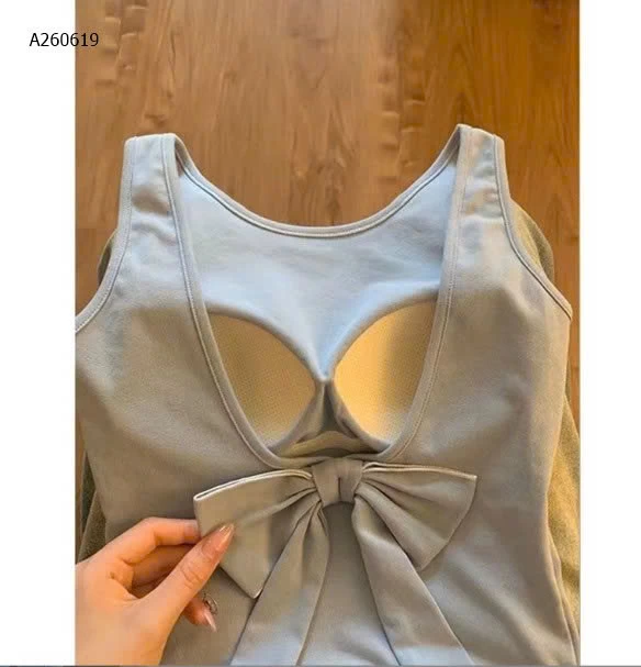  ÁO KHOÉT LƯNG GẮN NƠ NỮ  - sỉ 79k