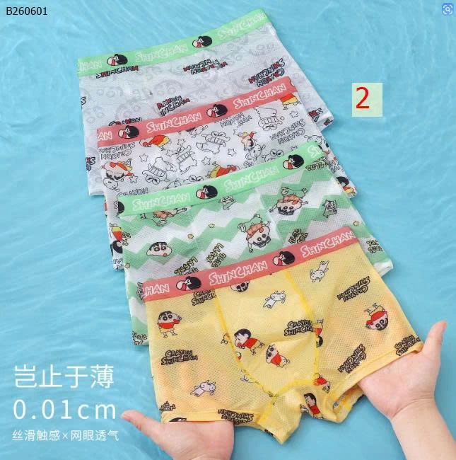 SET 4 QUẦN CHIP THÔNG HƠI BÉ TRAI-Sỉ 80k/ set 4c