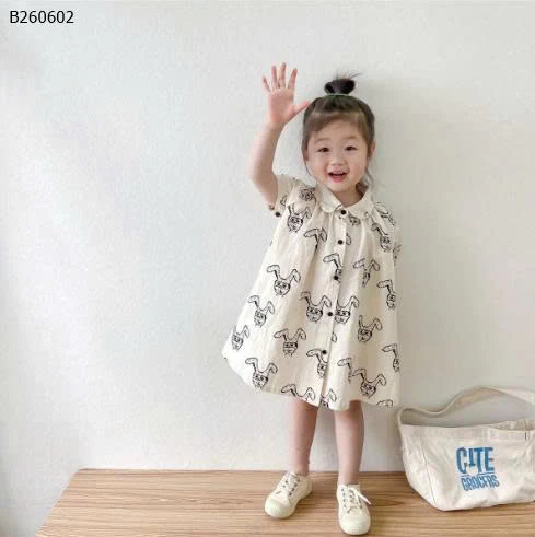 Váy xuông in họa tiết thỏ-Sỉ 112K