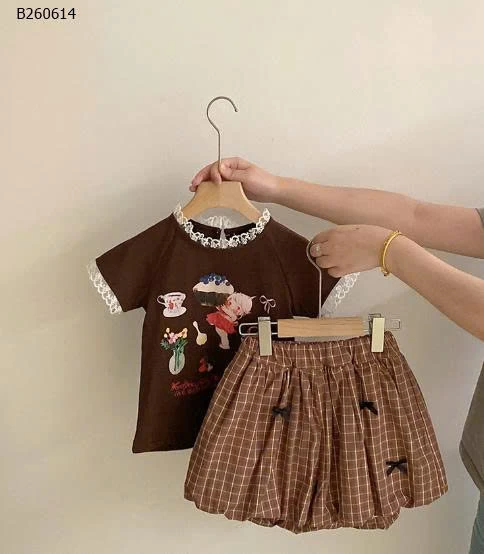 SET ÁO VIỀN REN MIX QUẦN BÍ KẺ BG-Sỉ 249K