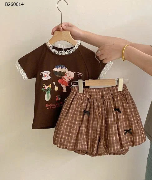 SET ÁO VIỀN REN MIX QUẦN BÍ KẺ BG-Sỉ 249K