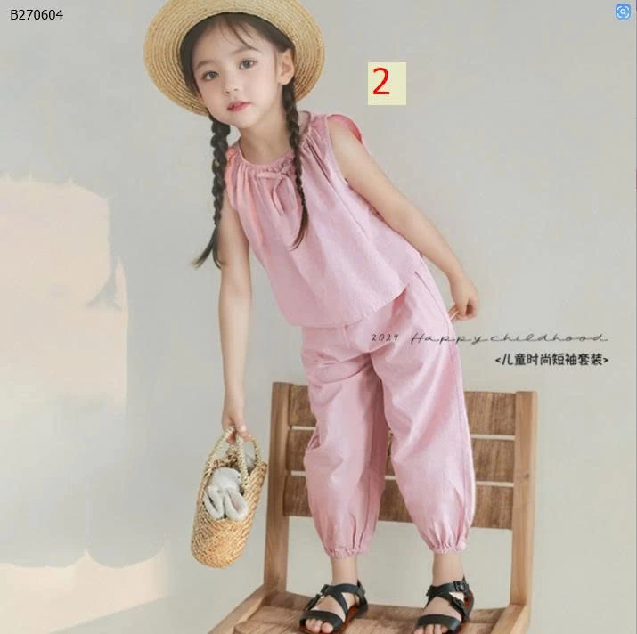 Bộ đồ mặc nhà cho bé gái- sỉ size 80-120 giá 53k/bộ size 130-150 giá 65k/bộ