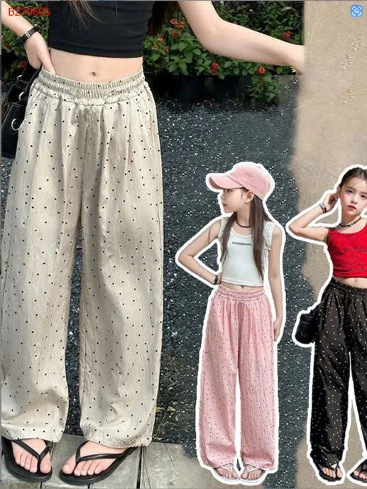 Quần dài ống đứng chấm bi mùa hè cho bé-sỉ 57k/c