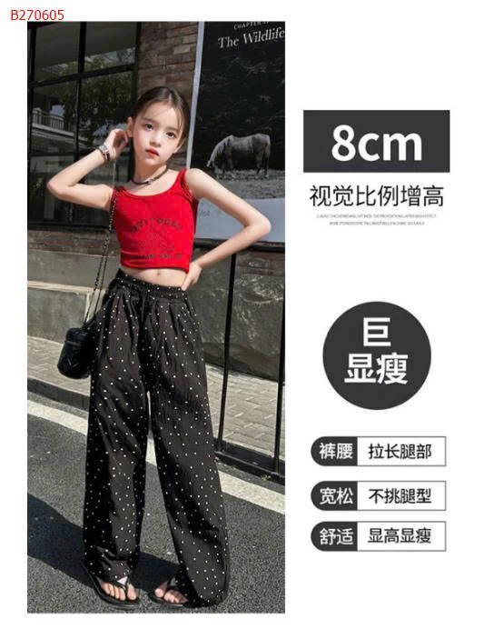 Quần dài ống đứng chấm bi mùa hè cho bé-sỉ 57k/c