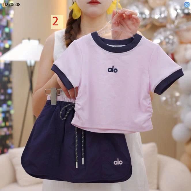  Bộ quần áo thể thao cotton tay ngắn váy ngắn -sỉ 80-110 giá 83k  sz 120-150 giá  95k