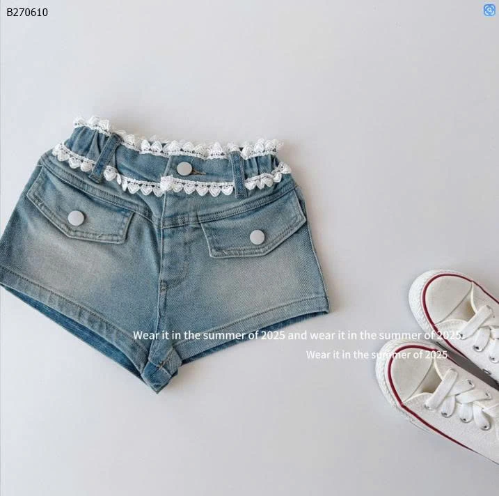QUẦN SHORT JEAN CẠP REN BG-Sỉ 178K