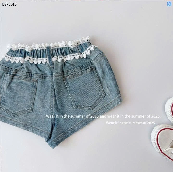 QUẦN SHORT JEAN CẠP REN BG-Sỉ 178K