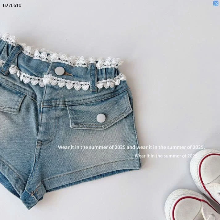QUẦN SHORT JEAN CẠP REN BG-Sỉ 178K
