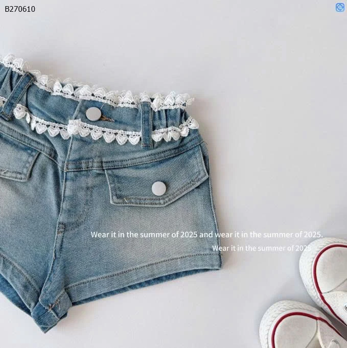QUẦN SHORT JEAN CẠP REN BG-Sỉ 178K