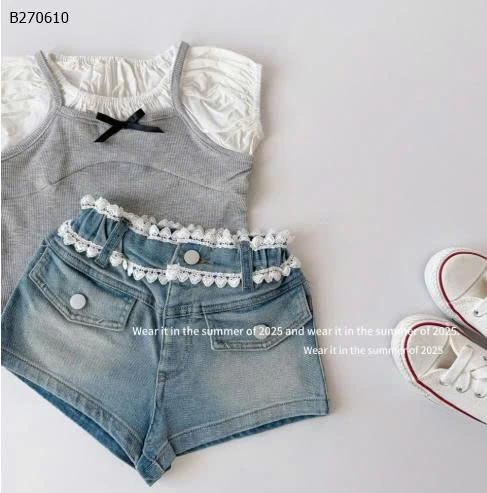 QUẦN SHORT JEAN CẠP REN BG-Sỉ 178K