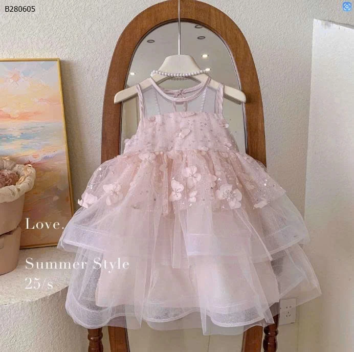 VÁY CÔNG CHÚA ĐÍNH BƯỚM-Sỉ giá 248K