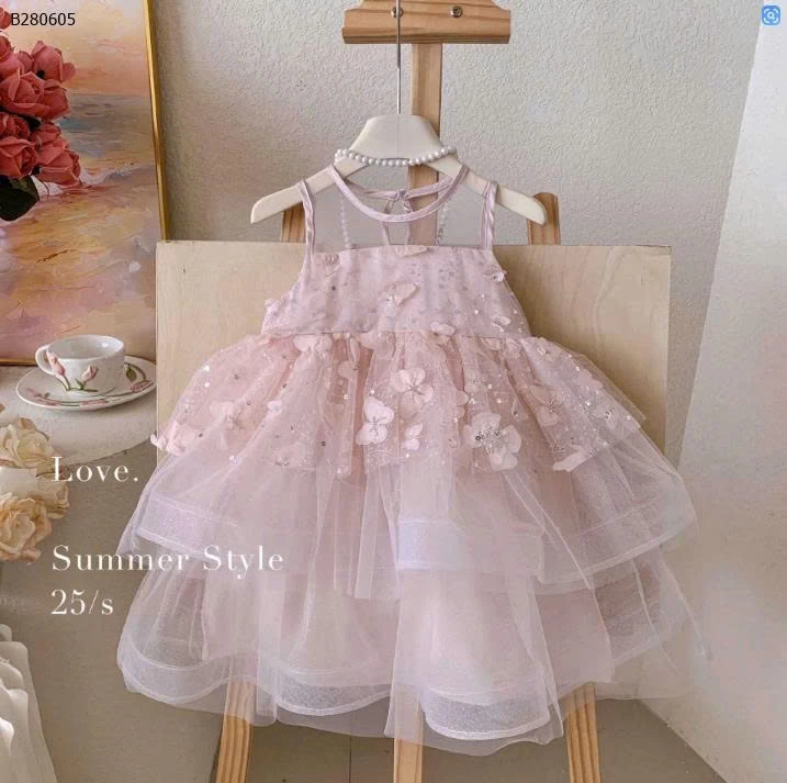 VÁY CÔNG CHÚA ĐÍNH BƯỚM-Sỉ giá 248K