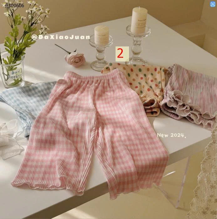 QUẦN SUÔNG ỐNG RỘNG CẠP CHUN CHO BÉ GÁI-Sỉ giá :55k/c 