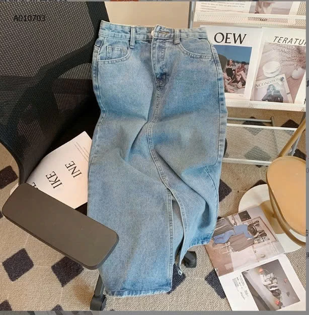 CHÂN VÁY DENIM XẺ TÀ NỮ - sỉ 135k