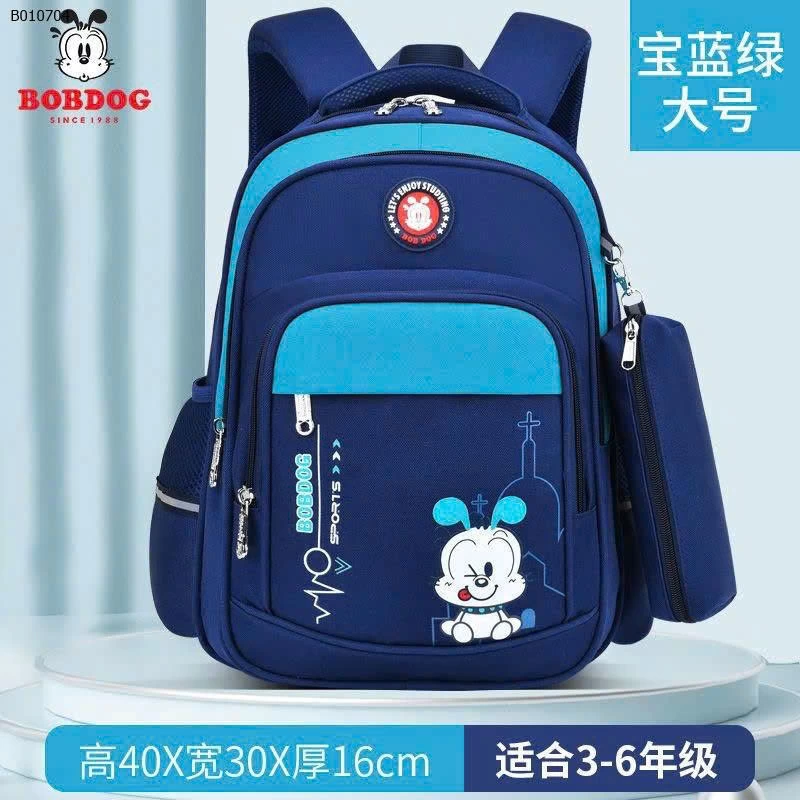 BALO HỌC SINH KÈM HỘP BÚT BOBDOG-Sỉ sz nhỏ 37x28x14cm(lớp 1-2) si 218k  sz to 40x30x16cm (lớp 3-6) sỉ 235k 