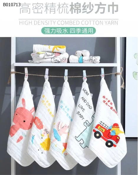 SET KHĂN XÔ MUSLIN - Sỉ 58k/1 set 5 chiếc 