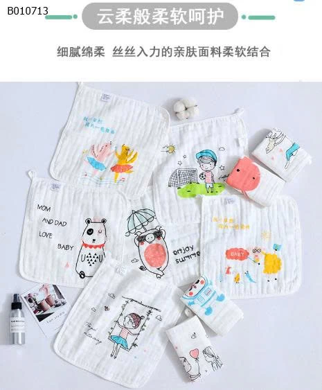 SET KHĂN XÔ MUSLIN - Sỉ 58k/1 set 5 chiếc 