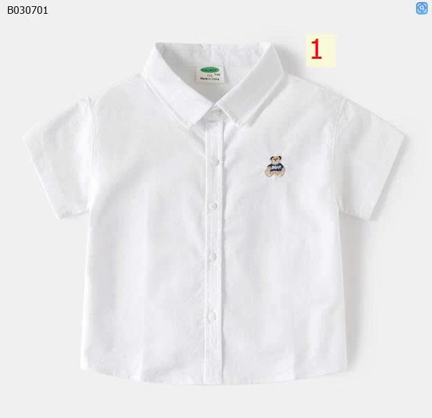 ÁO SƠ MI BÉ TRAI TAY NGẮN KACADY-Sỉ 122k