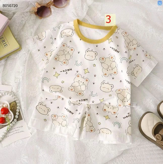 SET THUN MẶC NHÀ CHO BÉ-Sỉ giá 72k-1 bộ