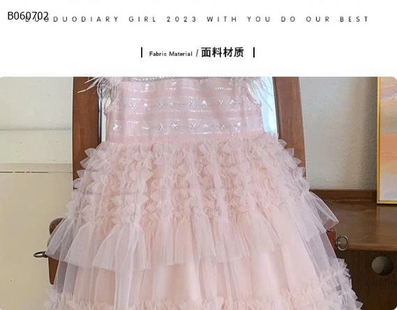 VÁY CÔNG CHÚA PHỐI TUA RUA-Sỉ giá 279K