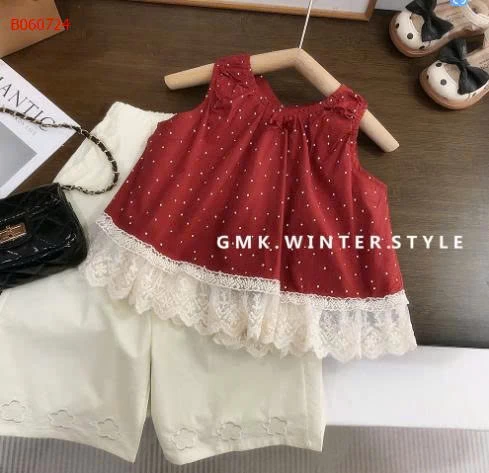 SÉT ÁO ĐỎ BI MIX QUẦN SUÔNG BG- sỉ 206k