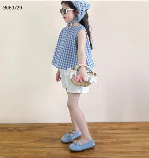 SET ÁO SÁT NÁCH HỞ LƯNG + QUẦN SHORT BÉ GÁI-Sỉ giá 258K
