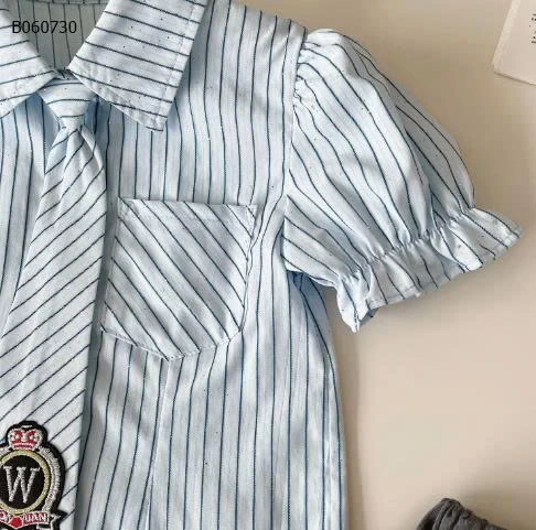 SET ÁO SƠ MI KẺ MIX CV XẾP LY BG- sỉ 187k