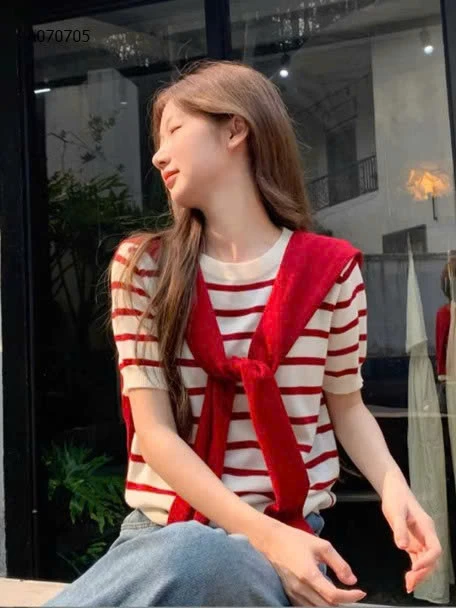 ÁO CỘC TAY KẺ SỌC NỮ - sỉ 105k