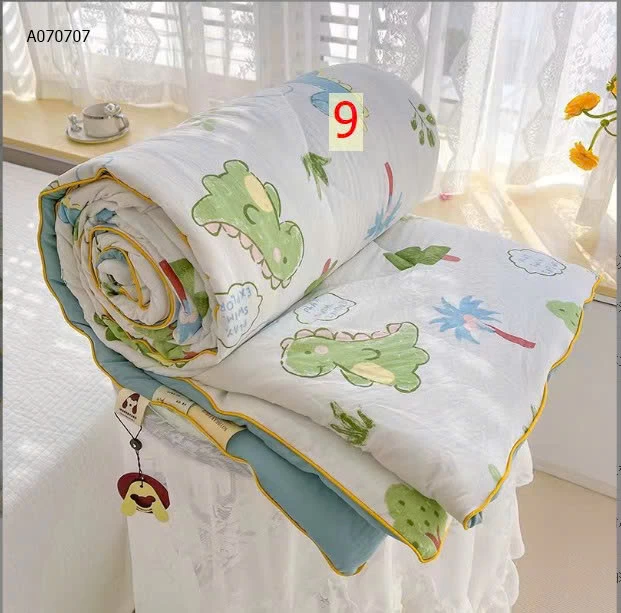 CHĂN HÈ MÁT MẺ 2 LỚP LOẠI A IN HÌNH  - sỉ 195k