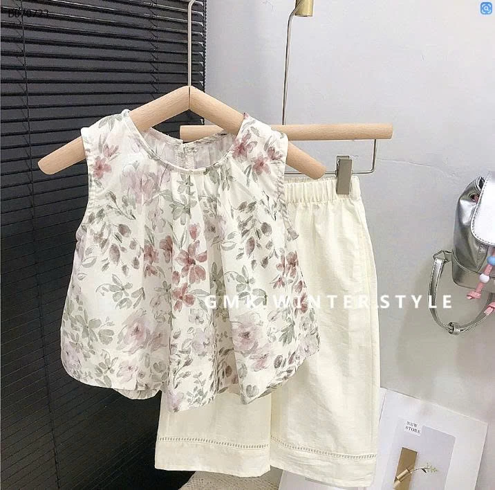 SÉT ÁO HOA SÁT NÁCH MIX QUẦN SUÔNG - sỉ 213k