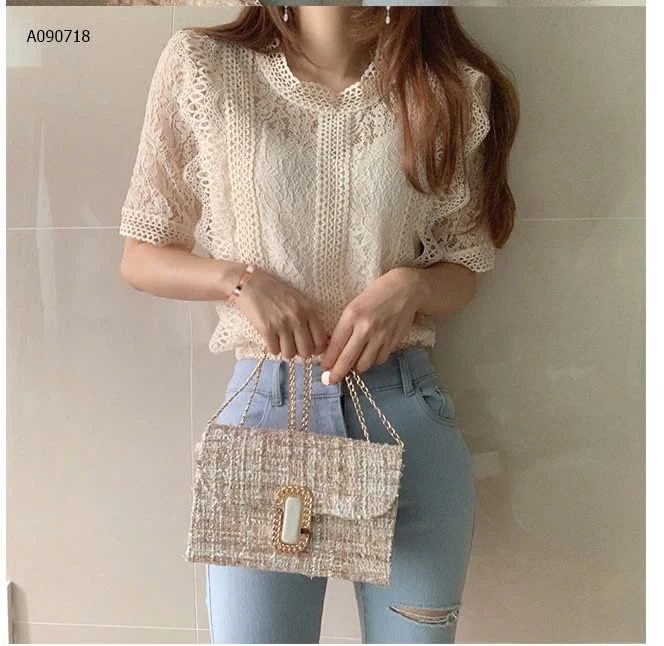 ÁO SƠ MI REN CỔ TRÒN NỮ- sỉ 135k