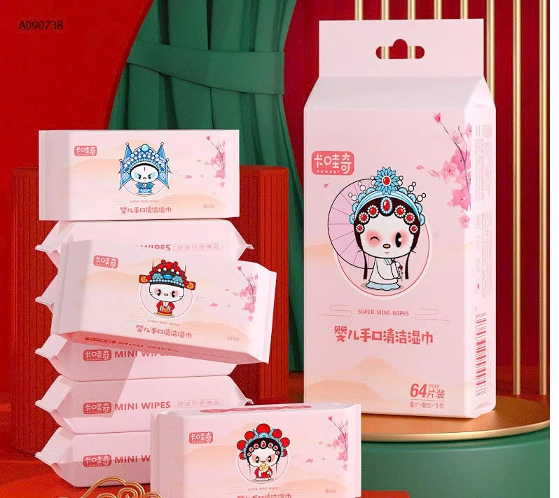 KHĂN GIẤY ƯỚT MINI BỎ TÚI  - Sỉ 75K/1 SET 3 TÚI màu giao ngẫu nhiên