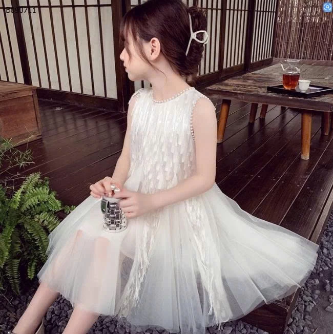 VÁY  SÁT NÁCH PHỐI VOAN BÉ GÁI CUTE  -Sỉ 199K