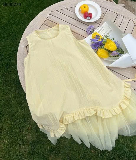 Váy lưới màu vàng cho BG AMBB-Sỉ 170k