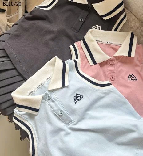 Bộ đồ polo + váy xếp ly  HÃNG AMBB-Sỉ giá sz 90-150: 272k sz 160: 296k sz 170: 319k