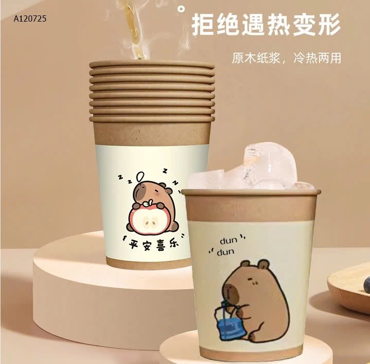 SET 100 CỐC GIẤY Capybara  - sỉ 50k/set 100c