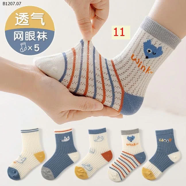 SET 5 ĐÔI TẤT ĐIỀU HÒA CHO BÉ  -Sỉ giá 48k/set 