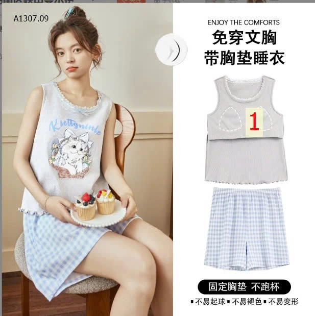 BỘ MẶC NHÀ SÁT NÁCH KÈM ĐỆM NGỰC-sỉ 149k