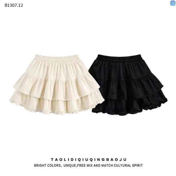 CHÂN VÁY NGẮN XẾP TẦNG BÉ GÁI - sỉ 95k