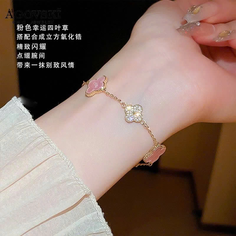 Vòng tay cỏ bốn lá AGOVSKI - sỉ 135k