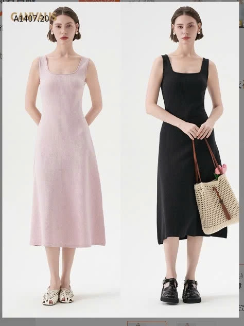 VÁY 2 DÂY CANVAUS CAO CẤP NEW SIÊU ĐẸP  - sỉ 275k