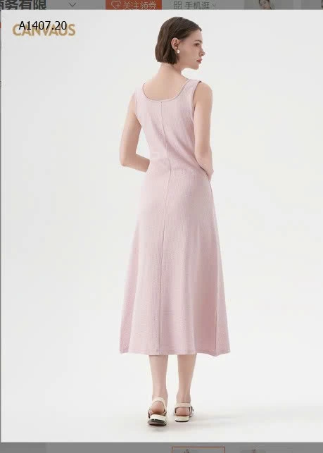 VÁY 2 DÂY CANVAUS CAO CẤP NEW SIÊU ĐẸP  - sỉ 275k