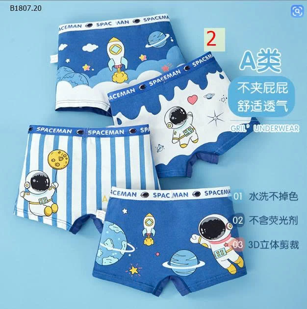 SET 4 QUẦN CHIP BÉ TRAI - sỉ 90k/set 4c mix như hình