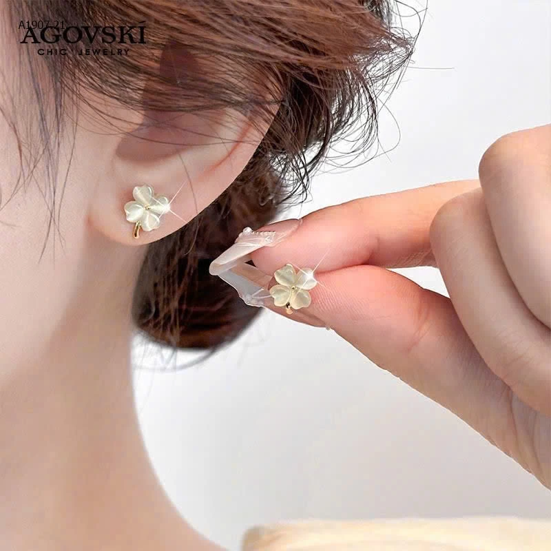 KHUYÊN TAI CỎ 4 LÁ HÃNG AGOVSKI - sỉ 145k