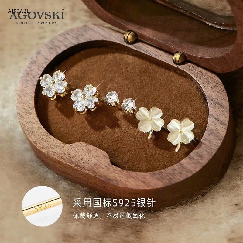 KHUYÊN TAI CỎ 4 LÁ HÃNG AGOVSKI - sỉ 145k