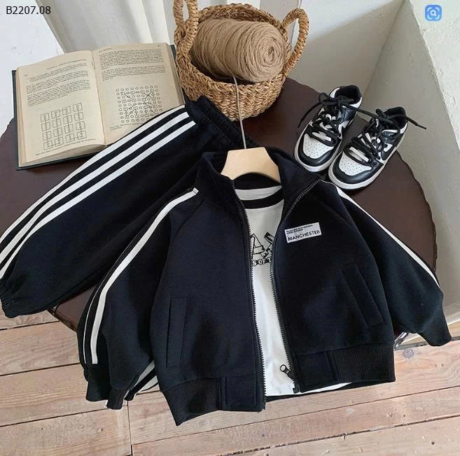 SET BỘ THỂ THAO DÀI TAY SỌC BÊN BT-Sỉ giá 248k