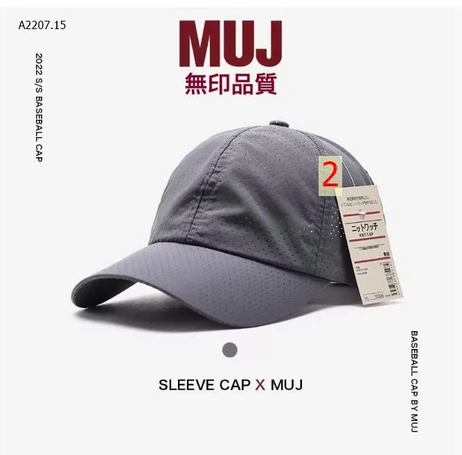 MŨ LƯỠI TRAI MUJ CHO NAM NỮ - sỉ 55k