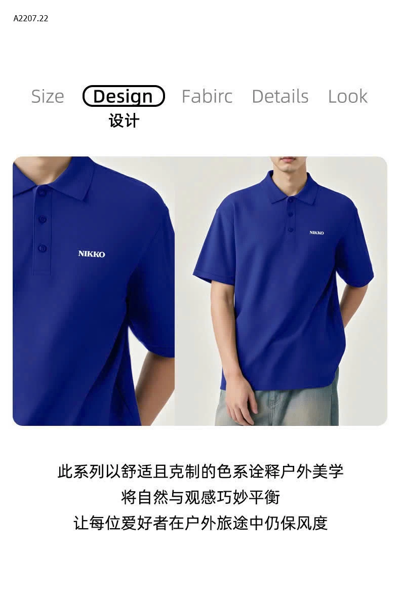 ÁO POLO CỘC TAY CHO NAM NIKKO  - sỉ 125k